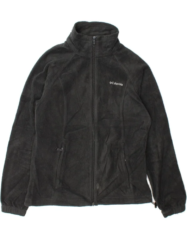 COLUMBIA Womens Fleece Jacket UK 14 Medium Black Polyester Wool Fabric Cashmere Fabric Tweed Fabric COLUMBIA Womens Fleece Jacket UK 14 Medium Black Polyester Wool Fabric Cashmere Fabric Tweed Fabric