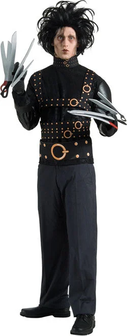 Men's Edward Scissorhands Halloween Fancy Dress 1980s Movie Costume + Wig Tunics Gym athletic Men's Edward Scissorhands Halloween Fancy Dress 1980s Movie Costume + Wig Tunics Gym athletic