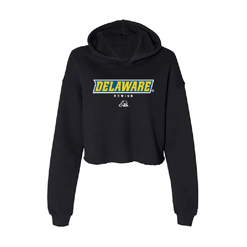 Delaware - NCAA Women's Rowing : Ava Moretti - Women's Crop Fleece Hoodie Hoodie with Full-Zip Functional Layering Delaware - NCAA Women's Rowing : Ava Moretti - Women's Crop Fleece Hoodie Hoodie with Full-Zip Functional Layering