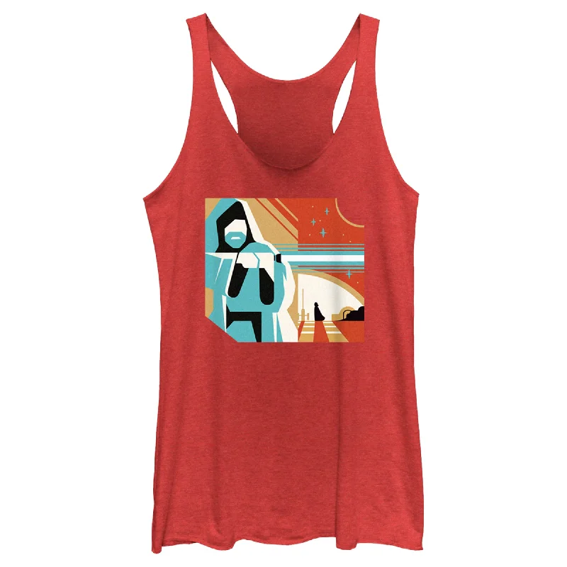 Women's Star Wars: Obi-Wan Kenobi Geometric Obi-Wan Racerback Tank Top white tank top Women's Star Wars: Obi-Wan Kenobi Geometric Obi-Wan Racerback Tank Top white tank top