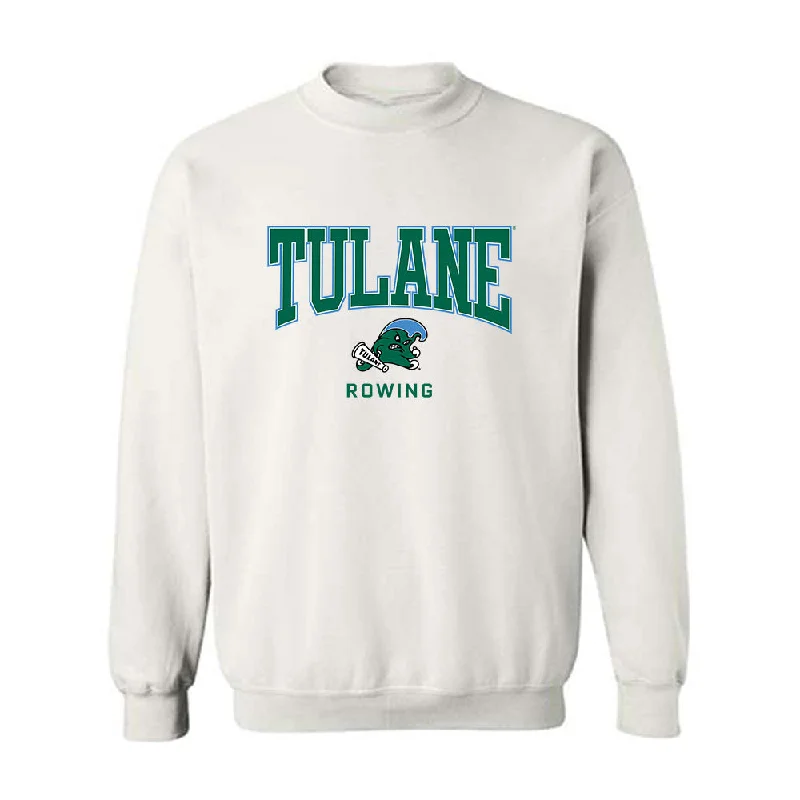 Tulane - NCAA Women's Rowing : Ava Anderson - Crewneck Sweatshirt Hoodie with Hem Raw Edge Edgy Unfinished Tulane - NCAA Women's Rowing : Ava Anderson - Crewneck Sweatshirt Hoodie with Hem Raw Edge Edgy Unfinished