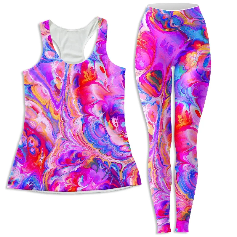 Plasma Flow Women's Tank and Leggings Combo soft pink tank