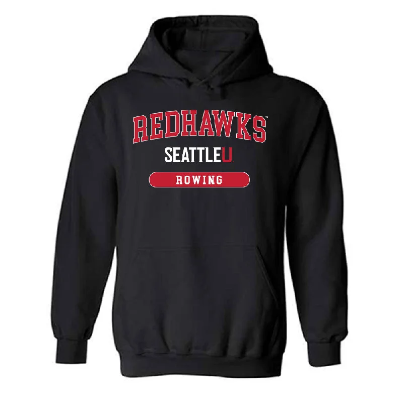 Seattle - NCAA Women's Rowing : Mary O'Malley - Classic Shersey Hooded Sweatshirt Hoodie with Longline Fit Extended Stylish Seattle - NCAA Women's Rowing : Mary O'Malley - Classic Shersey Hooded Sweatshirt Hoodie with Longline Fit Extended Stylish