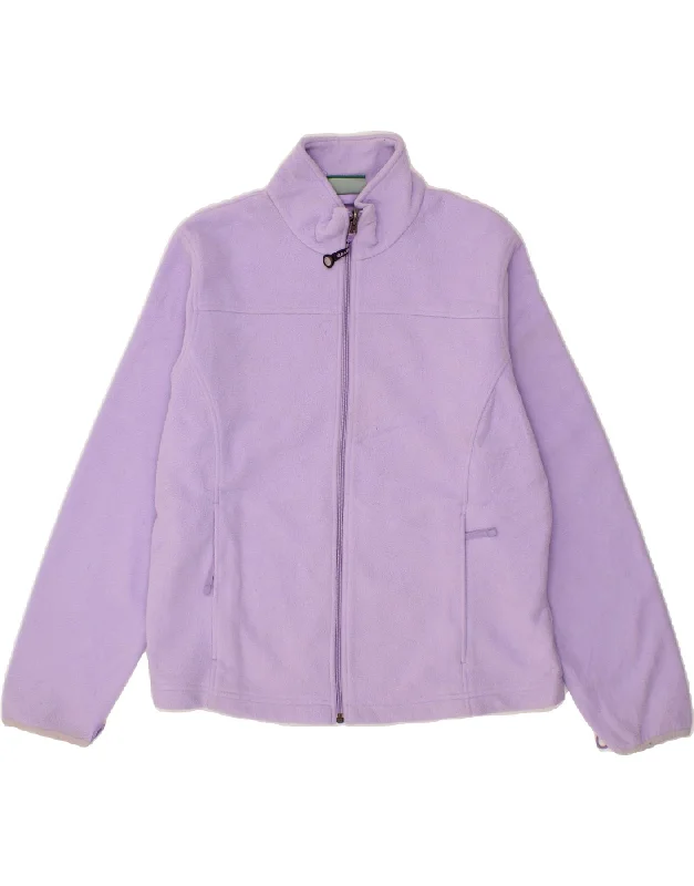 L.L.BEAN Womens Fleece Jacket UK 16 Large Purple Polyester Corduroy Jacket Velvet Jacket Brocade Jacket L.L.BEAN Womens Fleece Jacket UK 16 Large Purple Polyester Corduroy Jacket Velvet Jacket Brocade Jacket