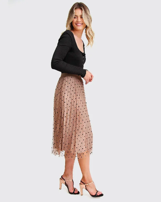 Mixed Feeling Reversible Skirt - Khaki corduroy skirt durable