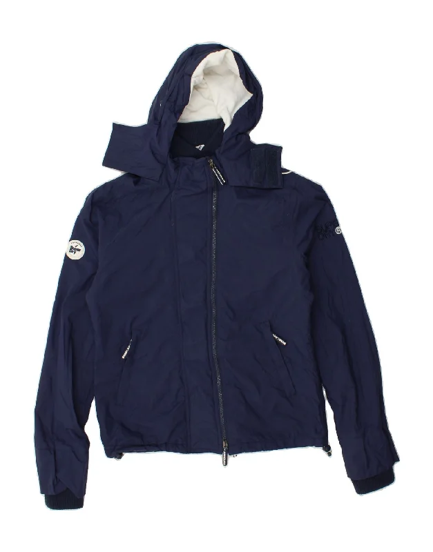 SUPERDRY Womens Windcheater Windbreaker Jacket UK 10 Small Navy Blue Lace Jacket Ribbed Jacket Sequined Jacket SUPERDRY Womens Windcheater Windbreaker Jacket UK 10 Small Navy Blue Lace Jacket Ribbed Jacket Sequined Jacket
