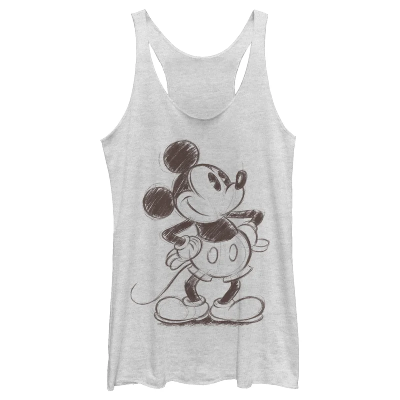 Women's Mickey & Friends Retro Mickey Mouse Sketch Racerback Tank Top strapless tank top Women's Mickey & Friends Retro Mickey Mouse Sketch Racerback Tank Top strapless tank top