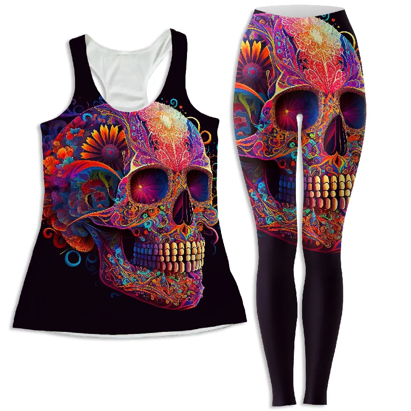 DOTD Skull Women's Tank and Leggings Combo tie dye tank