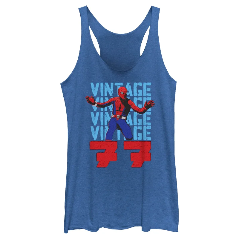Women's Spider-Man: Beyond Amazing Vintage 77 Racerback Tank Top striped tank top