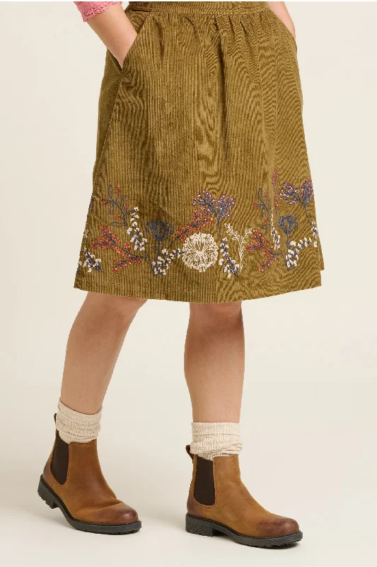 Embroidered Cord Skirt chiffon skirt airy