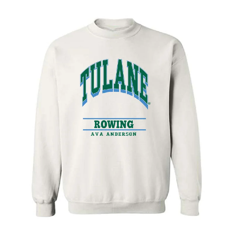 Tulane - NCAA Women's Rowing : Ava Anderson - Classic Fashion Shersey Crewneck Sweatshirt Hoodie with Print Artistic Unique Tulane - NCAA Women's Rowing : Ava Anderson - Classic Fashion Shersey Crewneck Sweatshirt Hoodie with Print Artistic Unique