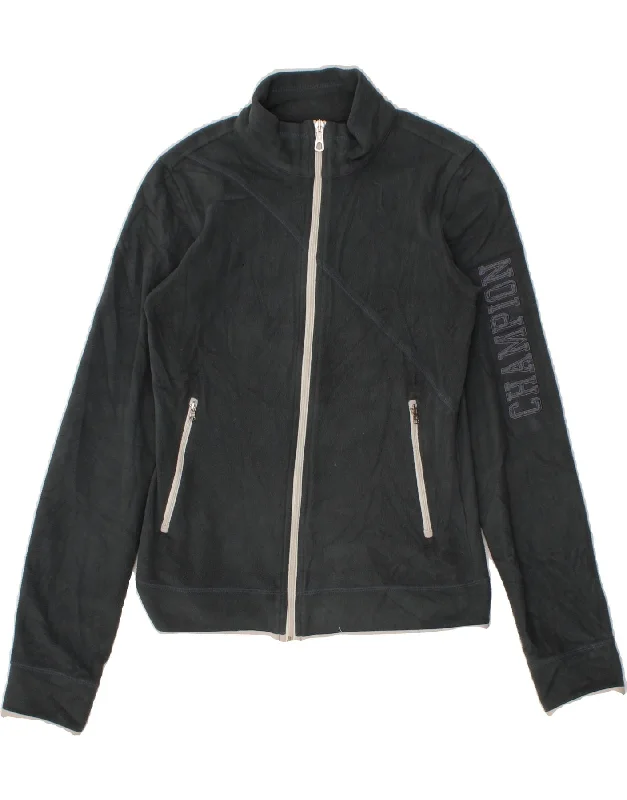 CHAMPION Womens Graphic Fleece Jacket UK 10 Small Grey Bomber Jacket Anorak Windbreaker CHAMPION Womens Graphic Fleece Jacket UK 10 Small Grey Bomber Jacket Anorak Windbreaker