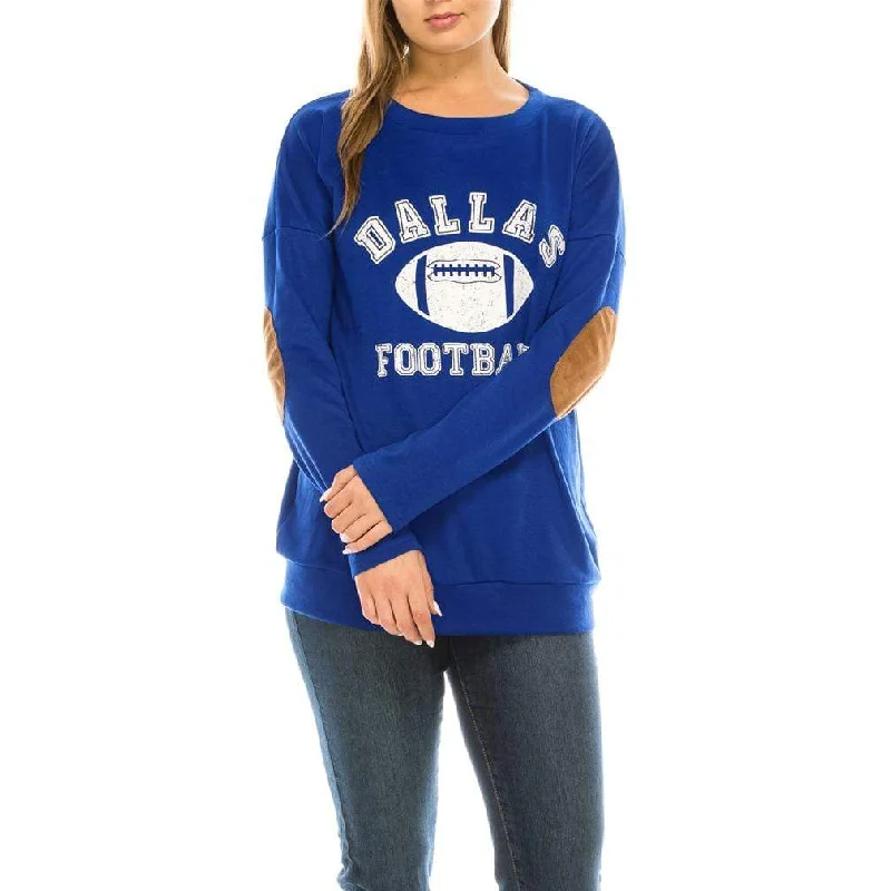 Haute Edition Women's Game Day Football Sweatshirt Hoodie with Print Artistic Unique