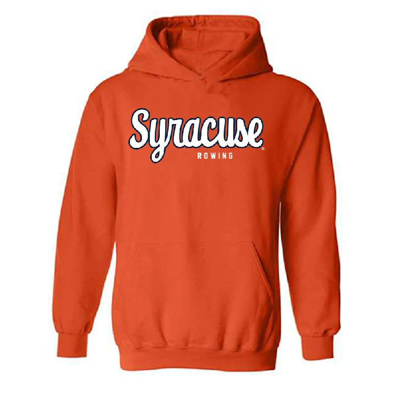 Syracuse - NCAA Women's Rowing : Hallie Rehl - Classic Shersey Hooded Sweatshirt Hoodie with Hidden Zipper Minimalist Clean