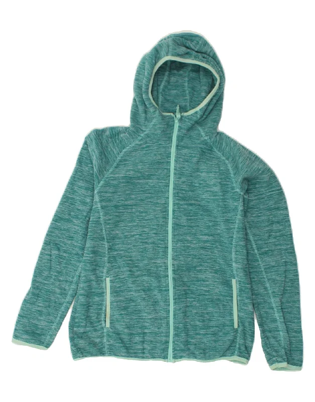 MOUNTAIN WAREHOUSE Womens Hooded Fleece Jacket UK 12 Medium Turquoise Tailored Jacket Straight Jacket A-Line Jacket MOUNTAIN WAREHOUSE Womens Hooded Fleece Jacket UK 12 Medium Turquoise Tailored Jacket Straight Jacket A-Line Jacket
