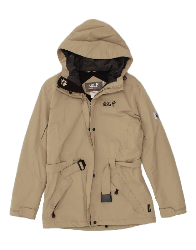 JACK WOLFSKIN Womens Hooded Windbreaker Jacket UK 10 Small Beige Chenille Fabric Brocade Fabric Lace Fabric JACK WOLFSKIN Womens Hooded Windbreaker Jacket UK 10 Small Beige Chenille Fabric Brocade Fabric Lace Fabric
