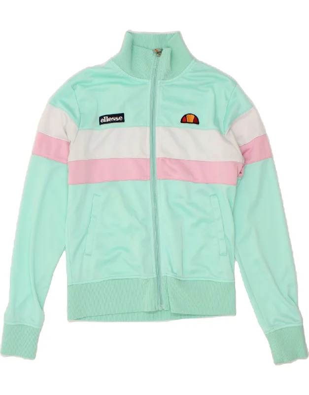 ELLESSE Womens Tracksuit Top Jacket UK 10 Small Turquoise Colourblock Striped Jacket Polka Dot Jacket Floral Jacket ELLESSE Womens Tracksuit Top Jacket UK 10 Small Turquoise Colourblock Striped Jacket Polka Dot Jacket Floral Jacket