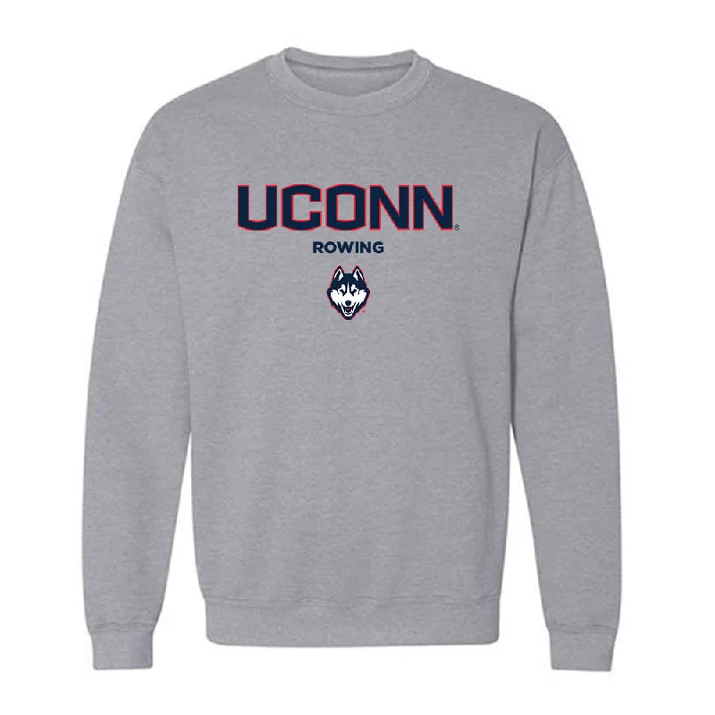 UConn - NCAA Women's Rowing : Emily Rossmeisl - Classic Shersey Crewneck Sweatshirt Hoodie with Exposed Zipper Edgy Industrial UConn - NCAA Women's Rowing : Emily Rossmeisl - Classic Shersey Crewneck Sweatshirt Hoodie with Exposed Zipper Edgy Industrial