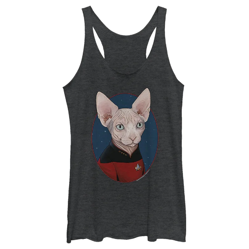 Women's Star Trek: The Next Generation Captain Jean Luc Picard Cat Racerback Tank Top long tank top Women's Star Trek: The Next Generation Captain Jean Luc Picard Cat Racerback Tank Top long tank top