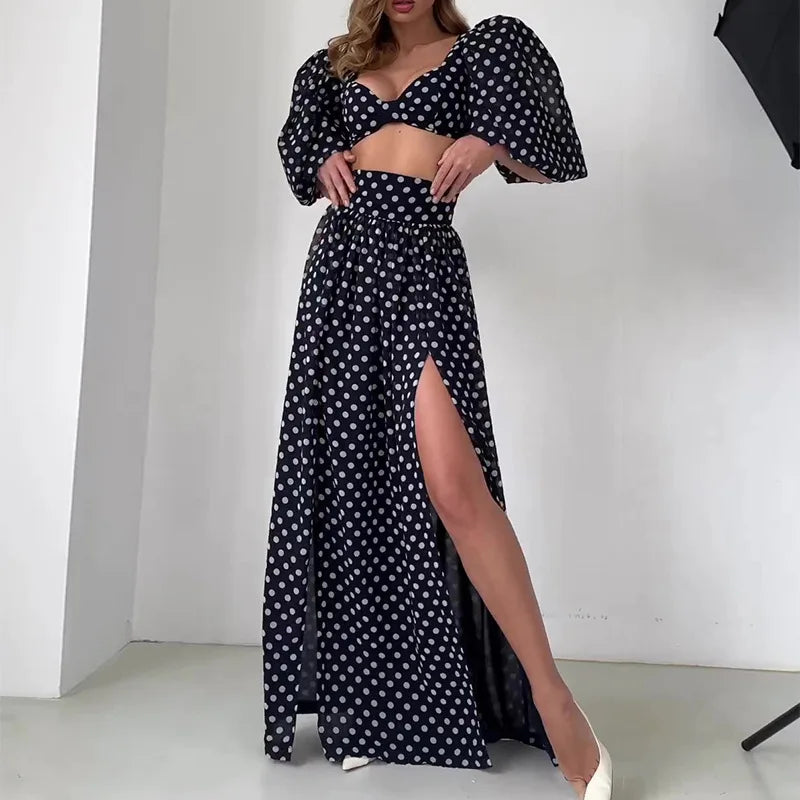 Advbridge Women's Suit Summer Sexy Dress Sets Short Puff Sleeve Tube Top High Waist Slit Skirt Suit Two Piece Set Crop Top Skirts Hooded Caped Shawl Collar Advbridge Women's Suit Summer Sexy Dress Sets Short Puff Sleeve Tube Top High Waist Slit Skirt Suit Two Piece Set Crop Top Skirts Hooded Caped Shawl Collar