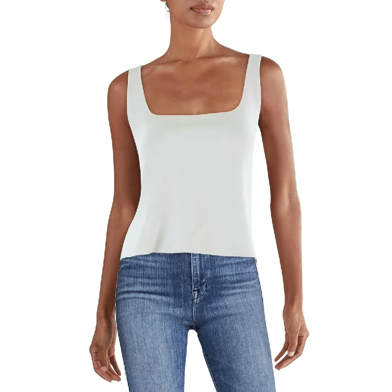 Womens Square Neck Crop Tank Top peekaboo tank top