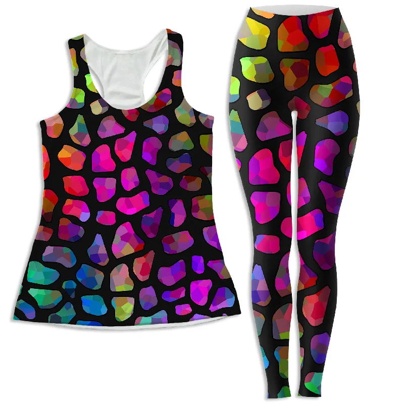 Jewel Giraffe Spots Women's Tank and Leggings Combo seamless tank top