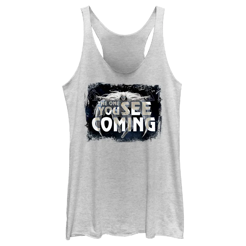 Women's Marvel: Moon Knight The One You See Coming Racerback Tank Top fitted tank top Women's Marvel: Moon Knight The One You See Coming Racerback Tank Top fitted tank top