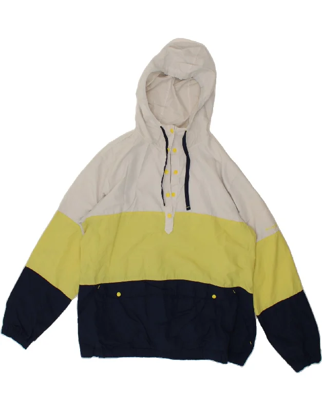 COLUMBIA Womens Loose Fit Anorak Jacket UK 18 XL Multicoloured Striped Anorak Shell Jacket Lightweight Jacket COLUMBIA Womens Loose Fit Anorak Jacket UK 18 XL Multicoloured Striped Anorak Shell Jacket Lightweight Jacket