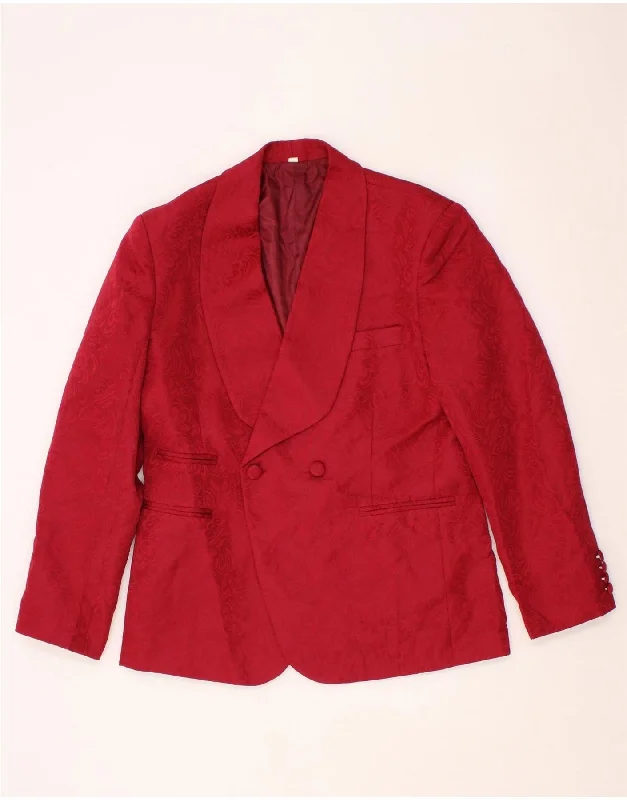 VINTAGE Womens Double Breasted Blazer Jacket UK 16 Large Red Paisley Cardigan Sweater Pullover VINTAGE Womens Double Breasted Blazer Jacket UK 16 Large Red Paisley Cardigan Sweater Pullover
