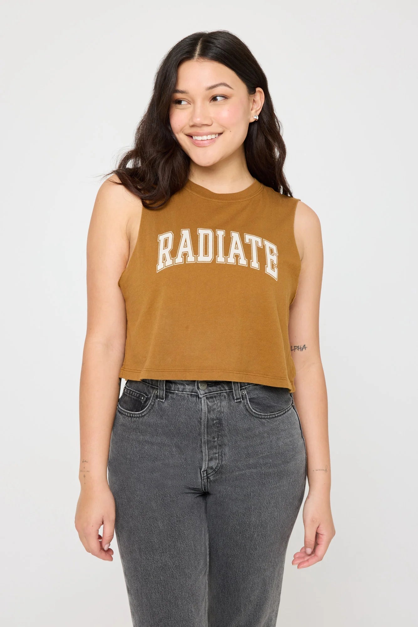 Spiritual Gangster Radiate Callie Crop Tank layering tank top