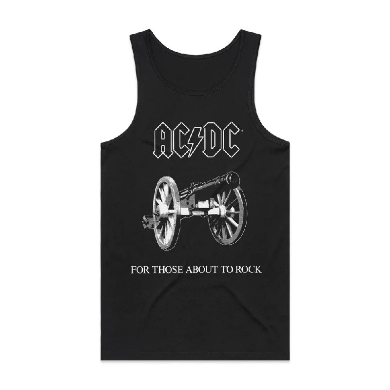 AC/DC - About To Rock Black Tank activewear tank top