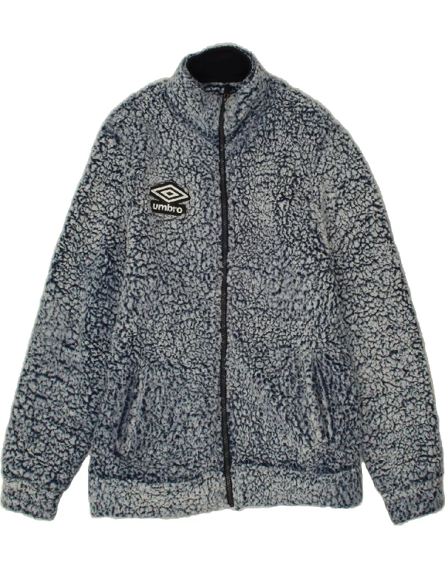 UMBRO Womens Fleece Jacket UK 18 XL Blue Polyester Herringbone Jacket Houndstooth Jacket Plaid Jacket UMBRO Womens Fleece Jacket UK 18 XL Blue Polyester Herringbone Jacket Houndstooth Jacket Plaid Jacket