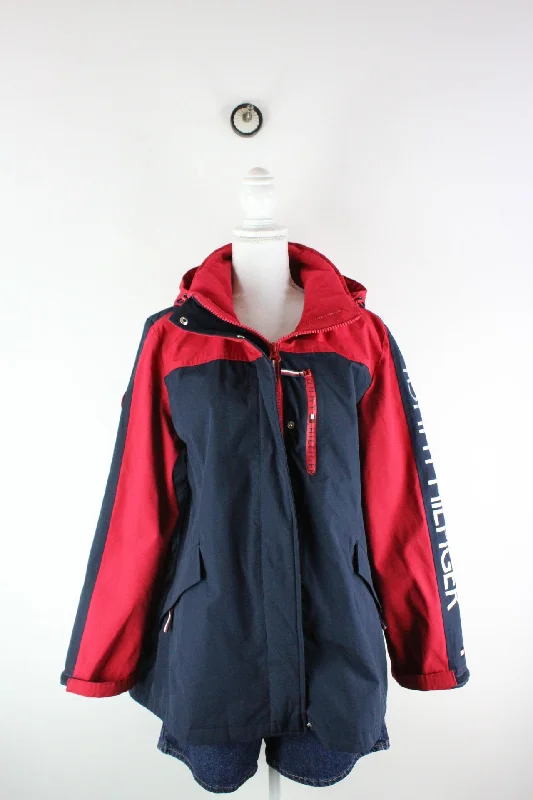 Vintage Tommy Hilfiger Jacket (M) Belted Jacket Elasticated Jacket Padded Jacket