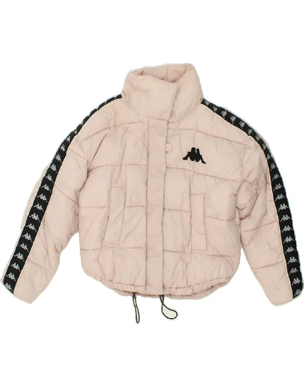 KAPPA Womens Graphic Padded Jacket UK 6 XS Pink Colourblock Polyamide Bomber Jacket Anorak Windbreaker KAPPA Womens Graphic Padded Jacket UK 6 XS Pink Colourblock Polyamide Bomber Jacket Anorak Windbreaker