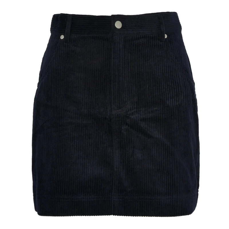 Barbour Tessa Ladies Mini Corduroy Skirt - Navy denim skirt classic