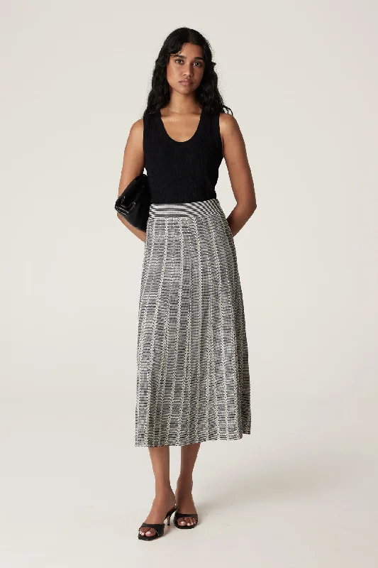 Farrah Knit Skirt - Diamond Metallic wool skirt sturdy