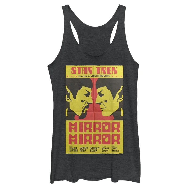 Women's Star Trek: The Original Series Mirror Mirror S2 Episode 4 Poster Racerback Tank Top lace back tank Women's Star Trek: The Original Series Mirror Mirror S2 Episode 4 Poster Racerback Tank Top lace back tank