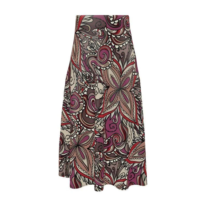 Unia Silk A-line Midi Skirt wrap skirt elegant