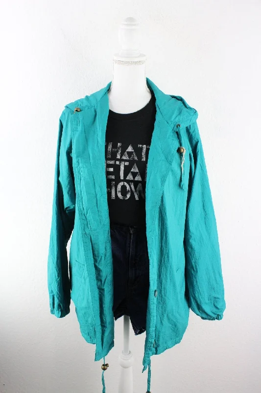 Vintage Green Neyelle Jacket (M) Denim Fabric Leather Fabric Suede Fabric