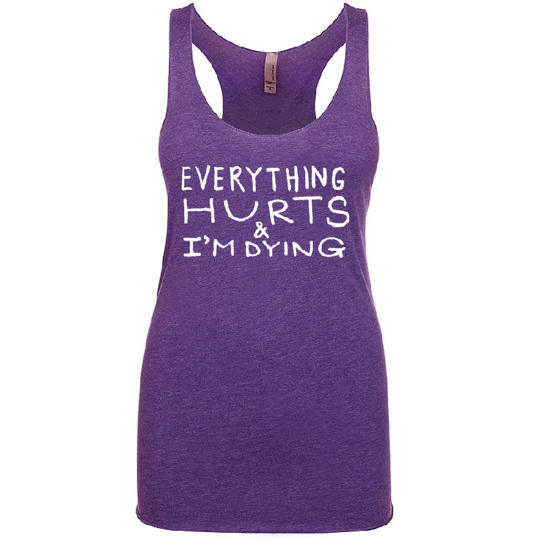 Everything Hurts : women tri-blend tank comfortable tank top