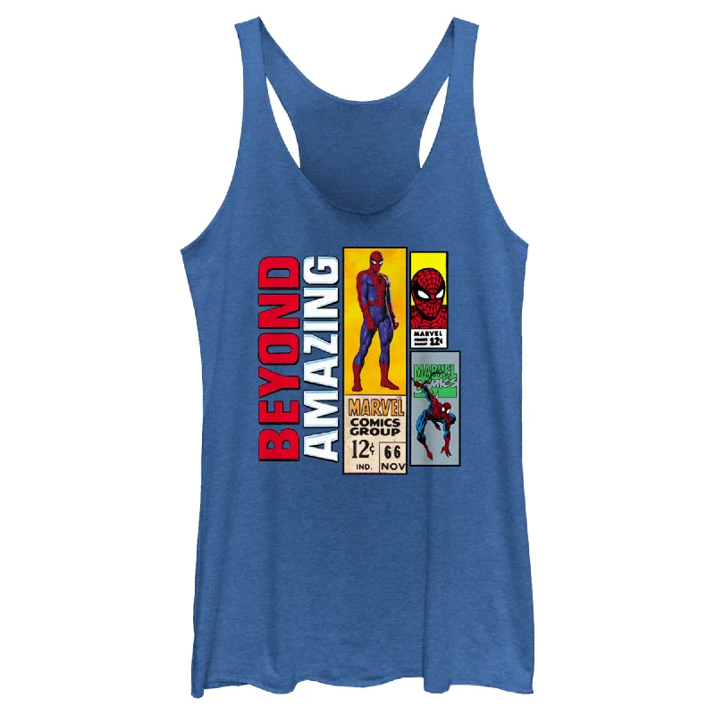 Women's Spider-Man: Beyond Amazing Retro Tickets Racerback Tank Top vintage tank top Women's Spider-Man: Beyond Amazing Retro Tickets Racerback Tank Top vintage tank top