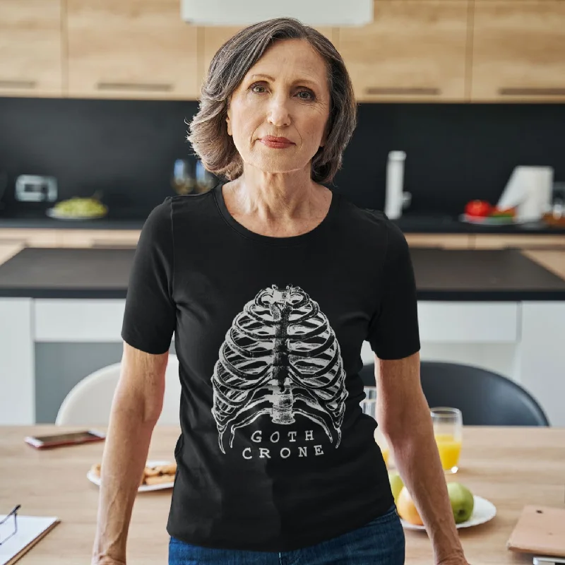 Goth Crone Unisex Jersey Short Sleeve Tee | Gothic Spooky Ribcage Illustration Off Shoulder Jersey Top Goth Crone Unisex Jersey Short Sleeve Tee | Gothic Spooky Ribcage Illustration Off Shoulder Jersey Top