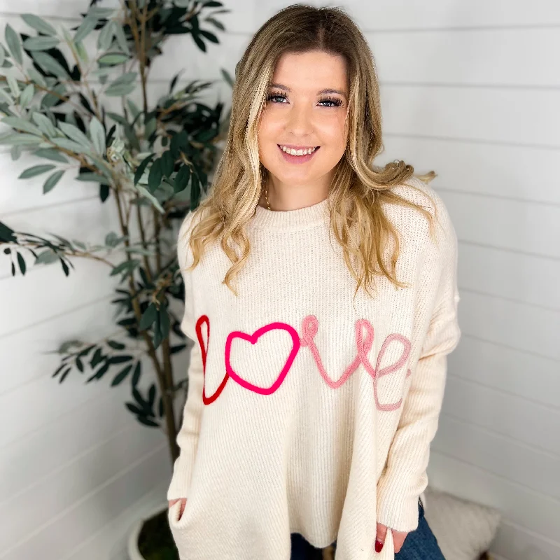 It's in the Air Knit Long Sleeve Ivory Avery Mae Sweater Top Fleece Sweater Nylon Polyester It's in the Air Knit Long Sleeve Ivory Avery Mae Sweater Top Fleece Sweater Nylon Polyester
