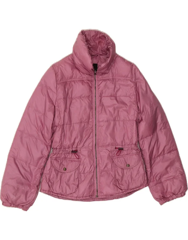 MAX MARA Womens Padded Jacket UK 10 Small Pink Polyamide Snapped Jacket Toggled Jacket Drawstring Jacket MAX MARA Womens Padded Jacket UK 10 Small Pink Polyamide Snapped Jacket Toggled Jacket Drawstring Jacket