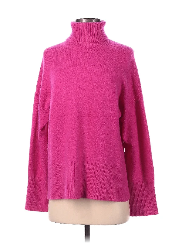 Turtleneck Sweater Cashmere Blend Cotton Blend Poly Blend