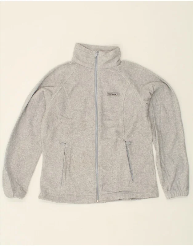 COLUMBIA Womens Fleece Jacket UK 14 Medium Grey Polyester Toggled Jacket Drawstring Jacket Belted Jacket COLUMBIA Womens Fleece Jacket UK 14 Medium Grey Polyester Toggled Jacket Drawstring Jacket Belted Jacket