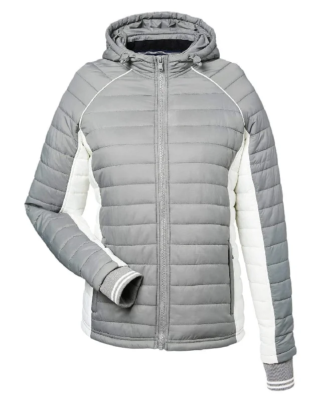 Nautica - Women's Nautical Mile Puffer Packable Jacket Snapped Jacket Toggled Jacket Drawstring Jacket