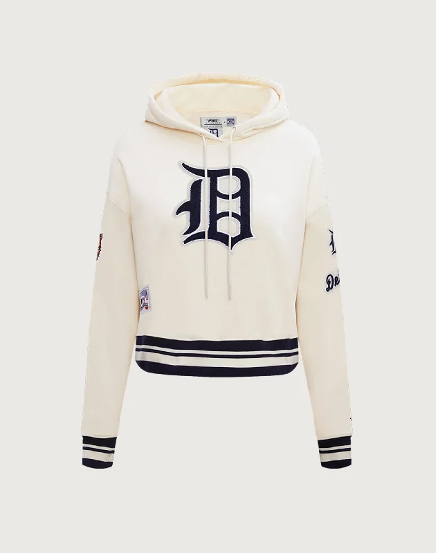 Pro Standard Detroit Tigers Retro Classic Rib Cropped Hoodie Hoodie with Frayed Bohemian Relaxed Pro Standard Detroit Tigers Retro Classic Rib Cropped Hoodie Hoodie with Frayed Bohemian Relaxed