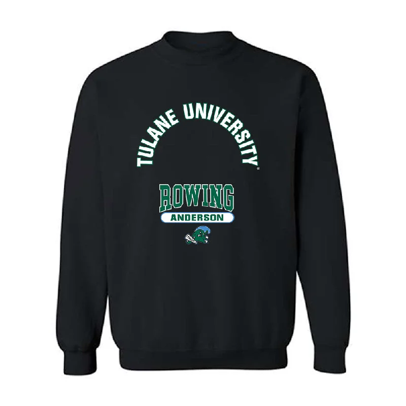 Tulane - NCAA Women's Rowing : Ava Anderson - Classic Fashion Shersey Crewneck Sweatshirt Hoodie with Logo Branding Identity Tulane - NCAA Women's Rowing : Ava Anderson - Classic Fashion Shersey Crewneck Sweatshirt Hoodie with Logo Branding Identity