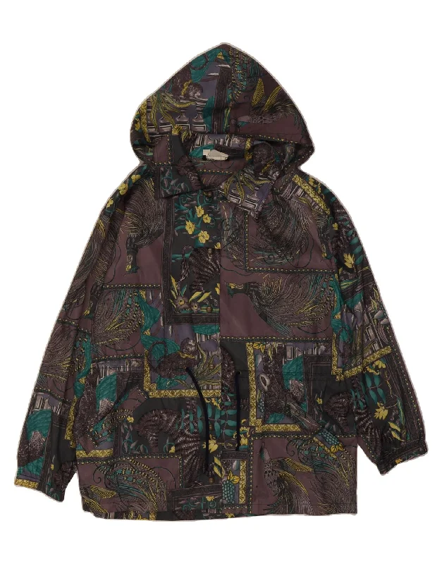 SALVATORE FERRAGAMO Womens Rain Jacket UK 20 2XL Multicoloured Patchwork Denim Jacket Leather Jacket Suede Jacket SALVATORE FERRAGAMO Womens Rain Jacket UK 20 2XL Multicoloured Patchwork Denim Jacket Leather Jacket Suede Jacket